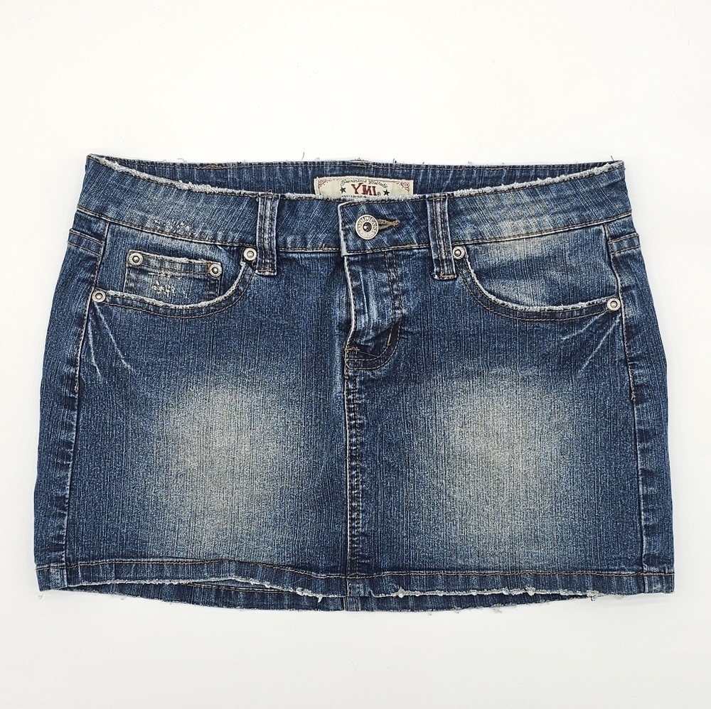 YMI Women's Jean Skirt, Denim Blue, Size 3